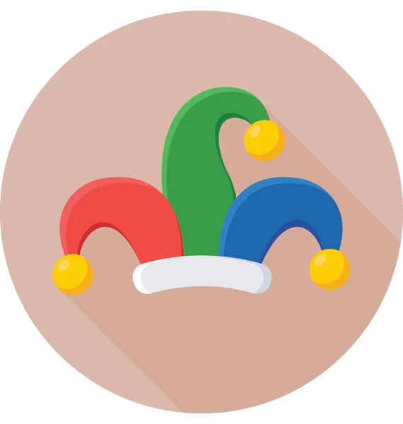 Chapeau Clown Vector Icône — Image vectorielle