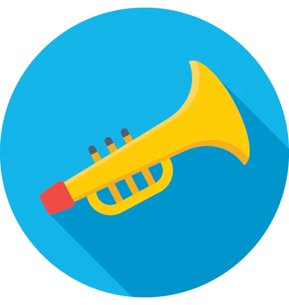 Trompeta Color Vector Icono — Archivo Imágenes Vectoriales