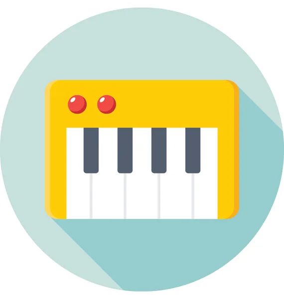 Zongora Billentyűzet Vektor Ikon — Stock Vector