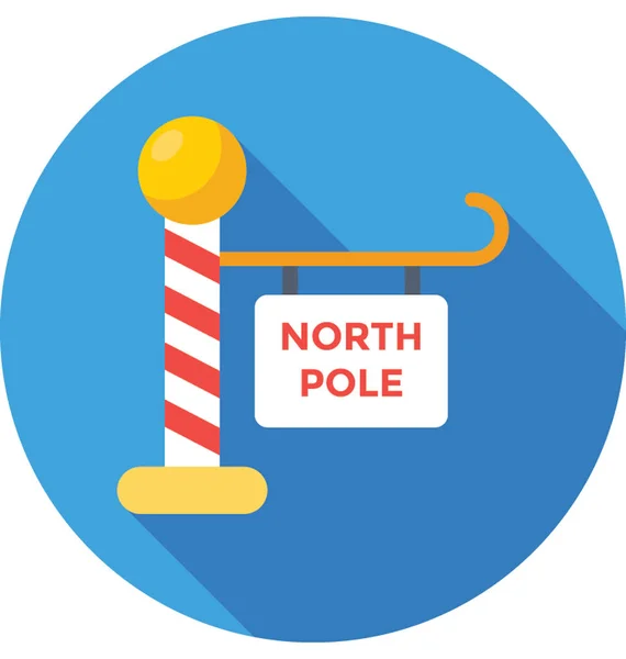 North Pole Vector Icon — Stock Vector