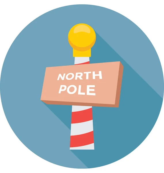 North Pole Vector Icon — Stock Vector