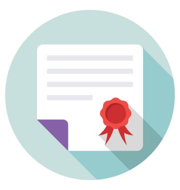 Derecesi renkli vektör simgesi