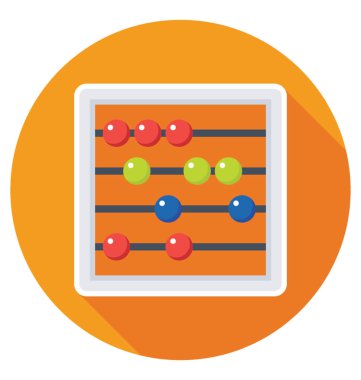 Abaküs renkli vektör simgesi