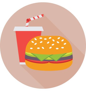 fast food vektör simgesi