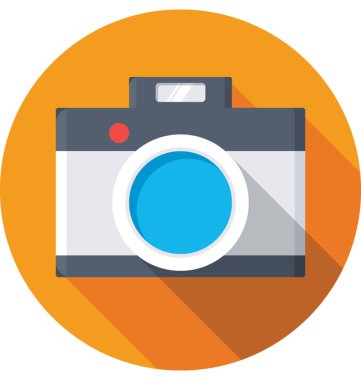 Kamera renkli vektör simgesi