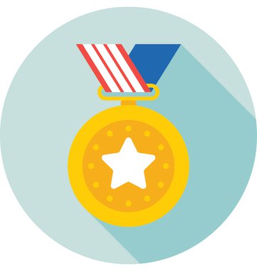 Yıldız madalya vektör simgesi