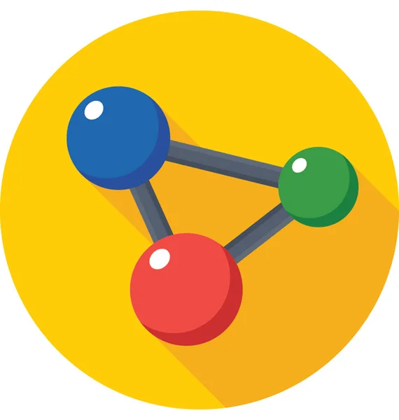 Molekül Farbiges Vektorsymbol — Stockvektor