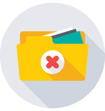 Klasör vektör simgesi iptal