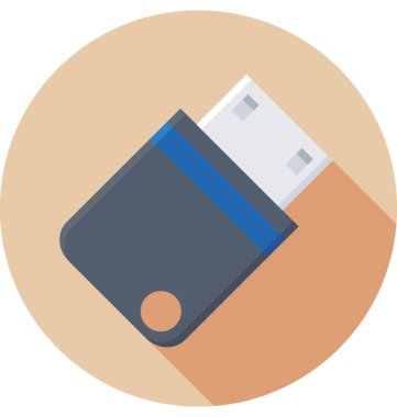 USB renkli vektör simgesi