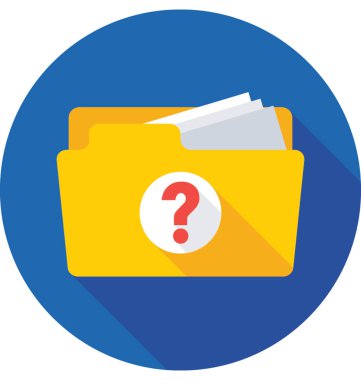 Soru formu renkli vektör simgesi