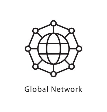 genel ağ vektör çizgisi simgesi