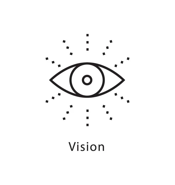 Visión Vector Line Icon — Archivo Imágenes Vectoriales