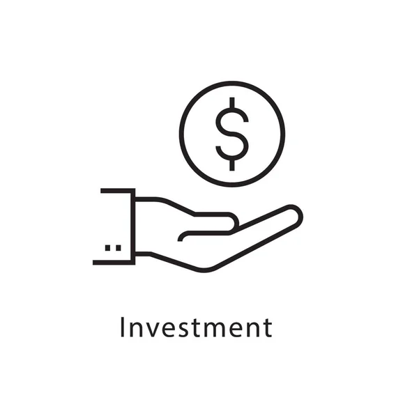 Ikona Čáry Vektorové Investice — Stockový vektor