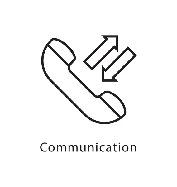 Comunicación Vector Line Icono — Archivo Imágenes Vectoriales