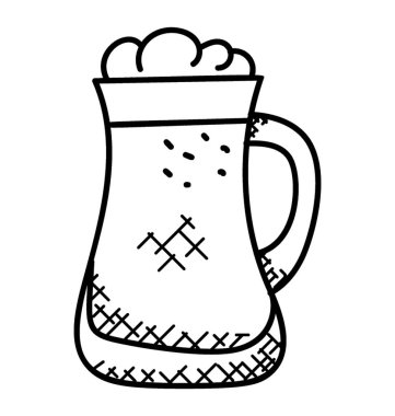 İçki tam bir bidon simgesi doodle