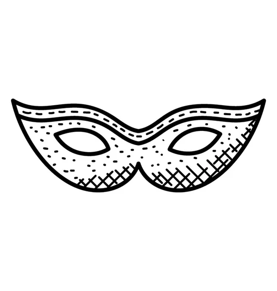 Doodle Una Maschera Solito Indossato Maschera — Vettoriale Stock