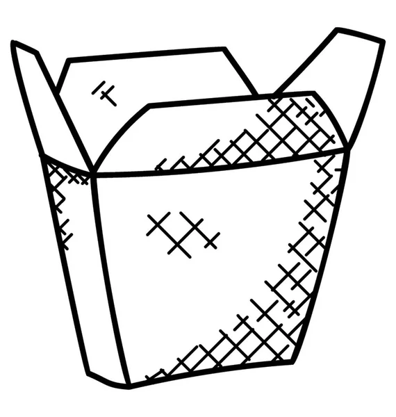 Ein Lebensmittelpaket Handgezeichnetes Symbol — Stockvektor