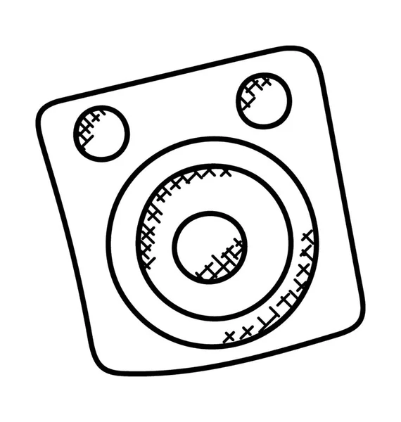 Icono Doodle Una Caja Sonido — Archivo Imágenes Vectoriales