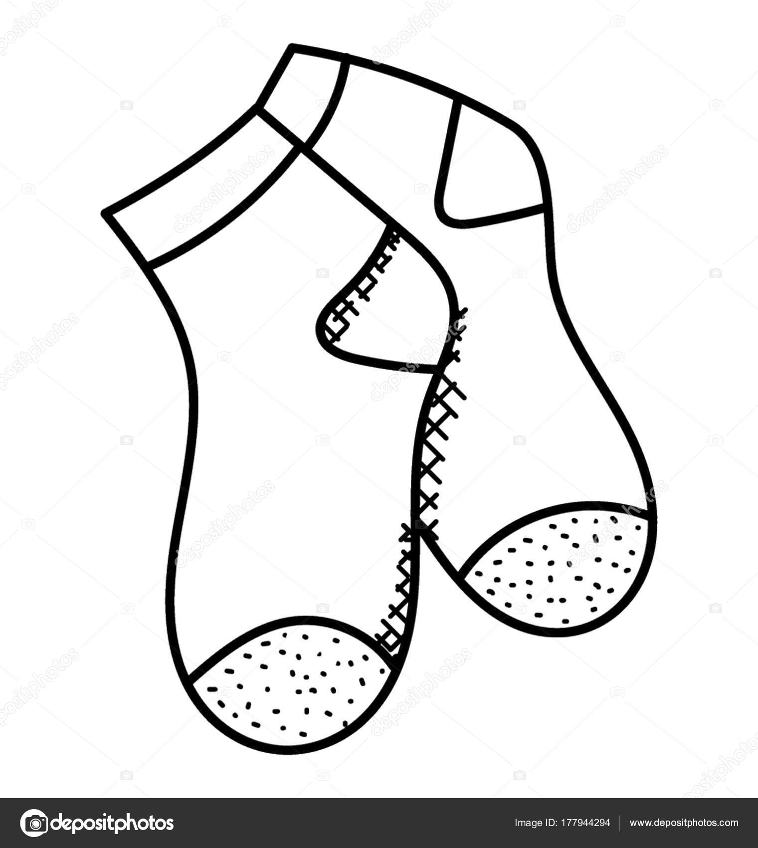 Hand Drawn Sketch Pair Socks — Stock Vector © creativestall #177944294