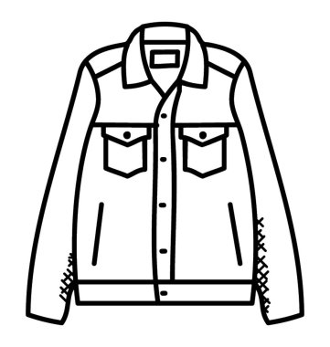 Elle çizilmiş trendy tarzı güzel ceket 