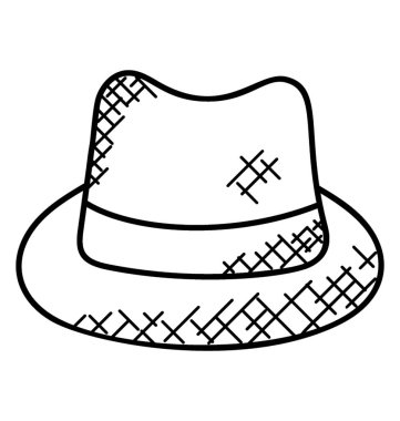 Güzel yuvarlak plaj şapka, yaz şapka doodle