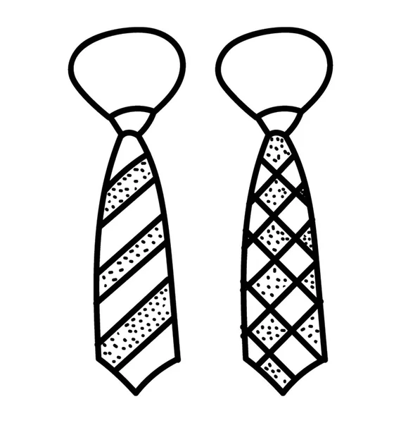 Corbatas Personalizables Dibujadas Mano Icono Corbata — Archivo Imágenes Vectoriales