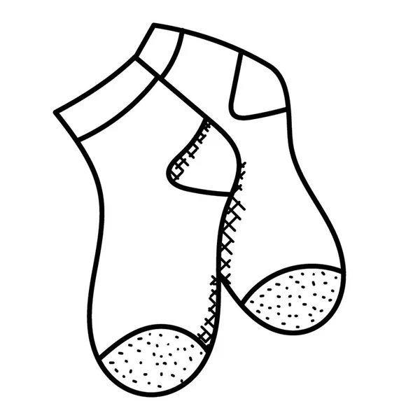 Une Paire Chaussettes Dessinée Main — Image vectorielle