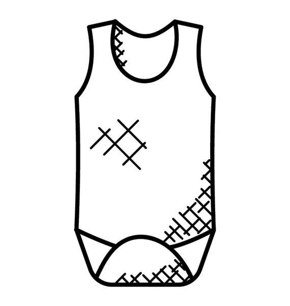 Hand Drawn Icon Kids Bodysuit — Stock Vector