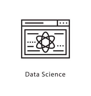 Veri bilim vektör satırı simgesi 