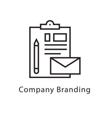 Vektör satırı simgesi marka şirket 