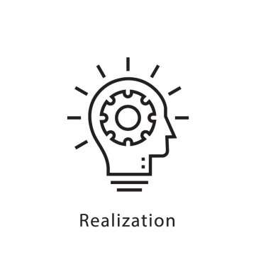 Gerçekleşme vektör satırı simgesi