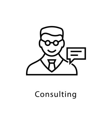Danışmanlık vektör satırı simgesi