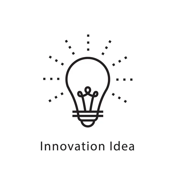 Innovation Idee Vektor Linie Symbol — Stockvektor