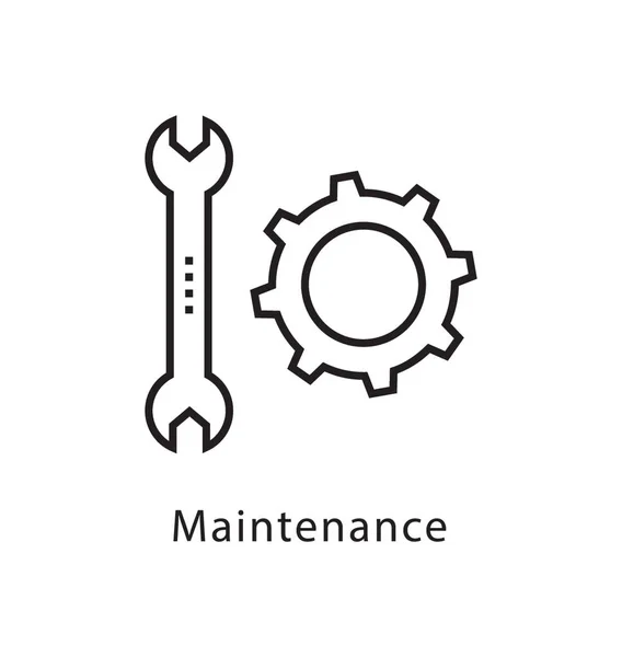 Icono Línea Vectorial Mantenimiento — Vector de stock