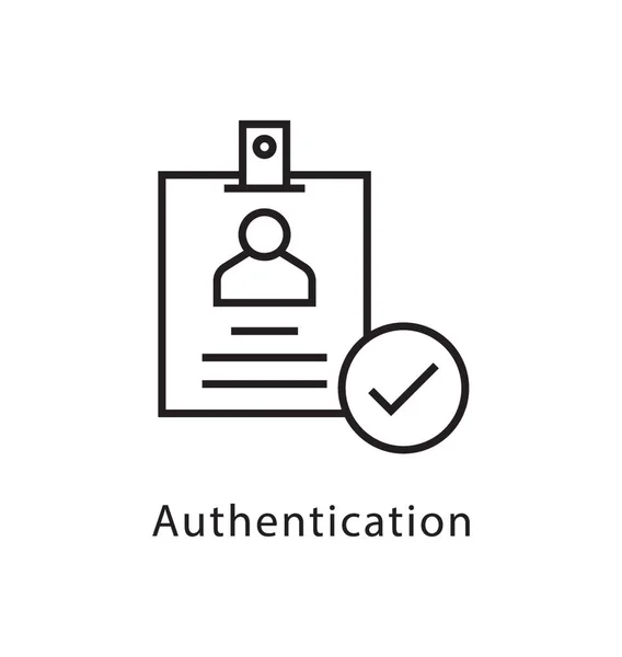 Authentication Vector Line Icon — Stock Vector