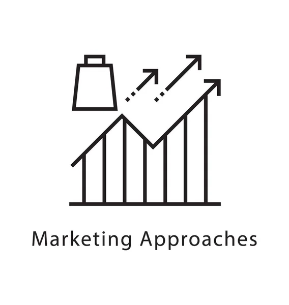 Enfoques Marketing Vector Line Icon — Archivo Imágenes Vectoriales