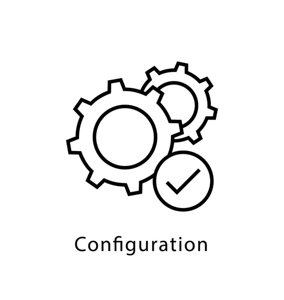 Configuratie Vector Lijn Pictogram — Stockvector