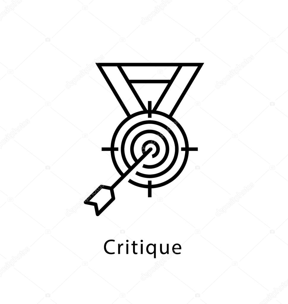 Critique Vector Line Icon
