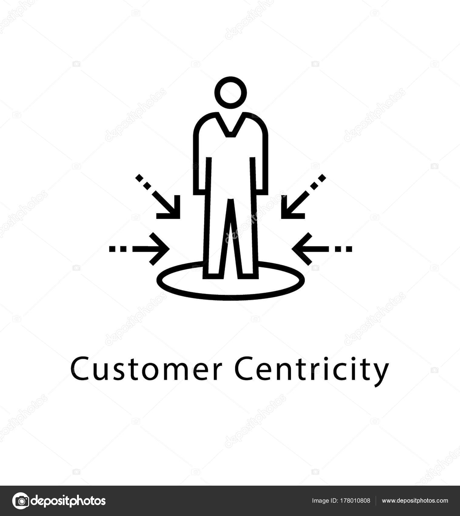 Customer Centricity Vector Line Icon Stock Vector C Creativestall 178010808