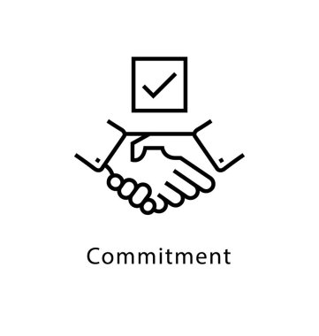 Commitment Vector Line Icon clipart