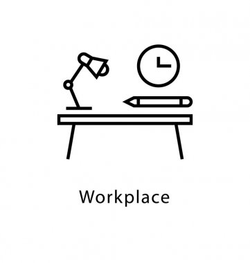 İşyeri vektör satırı simgesi