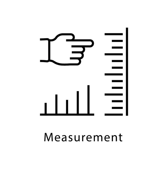 Mätning Vektor Linje Ikonen — Stock vektor