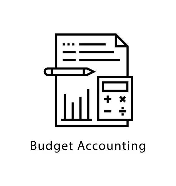 预算会计向量行图标 — 图库矢量图片