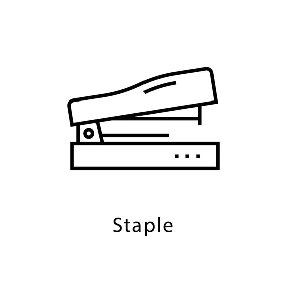 Stapler Vector Line Icon — Stock Vector