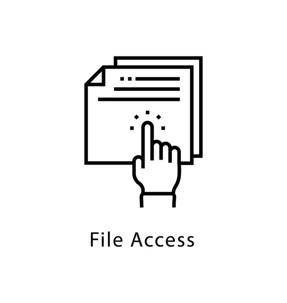 Acceso Archivos Vector Line Icon — Vector de stock