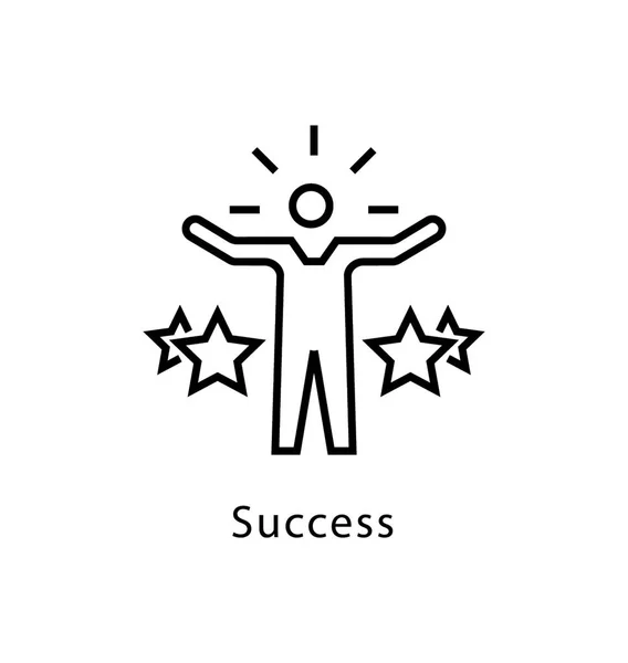 Success Vector Line Icon — Stock Vector