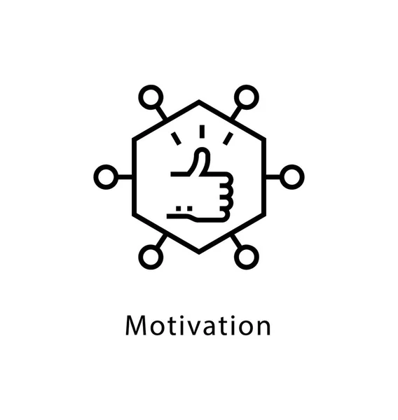 Символ Векторной Линии Мотивации — стоковый вектор