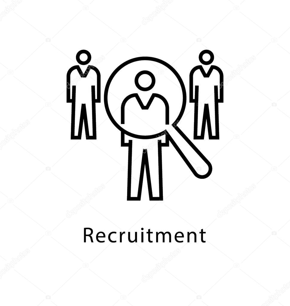 Recruitment Vector Line Icon
