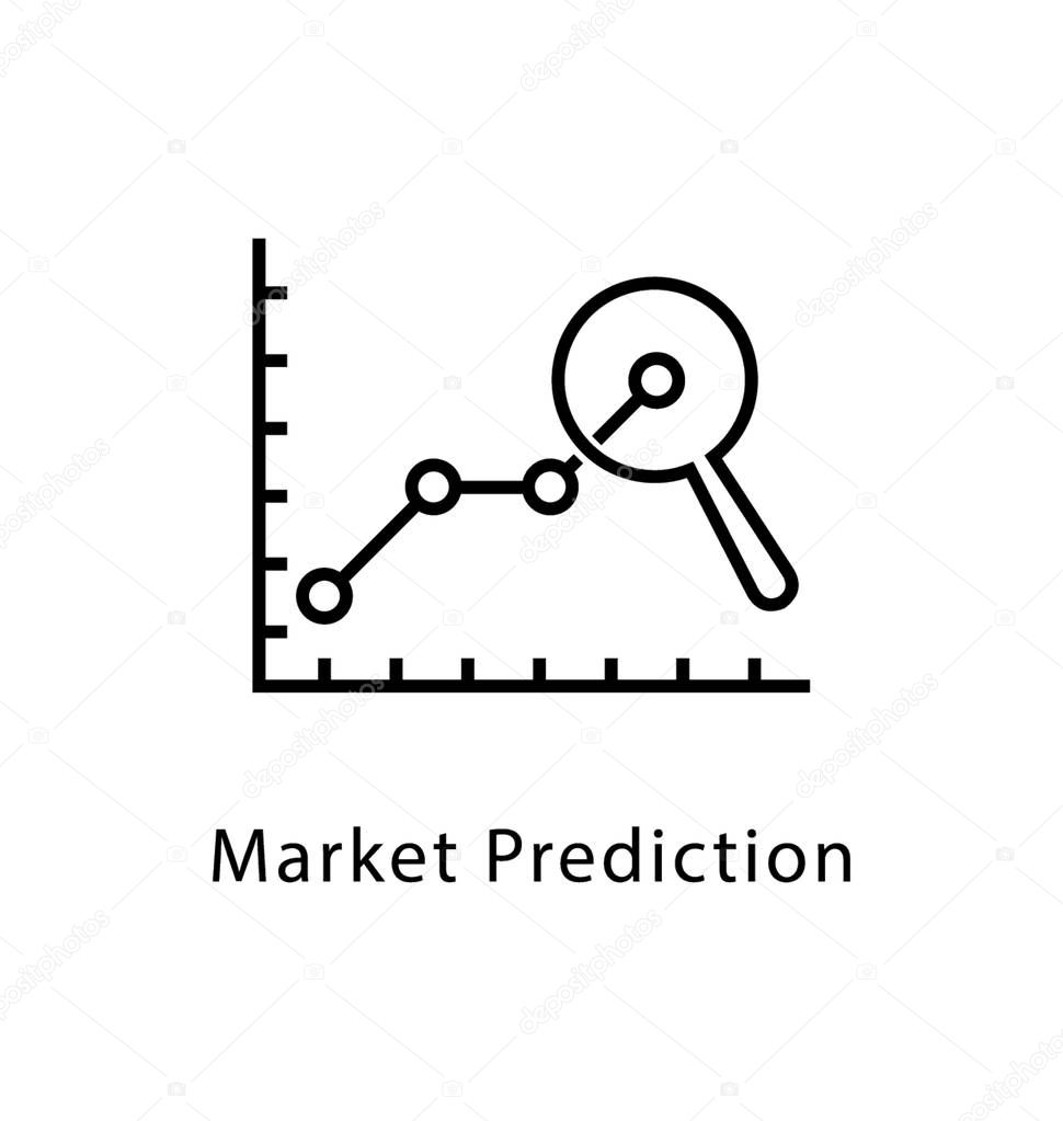 Market Prediction Vector Line Icon