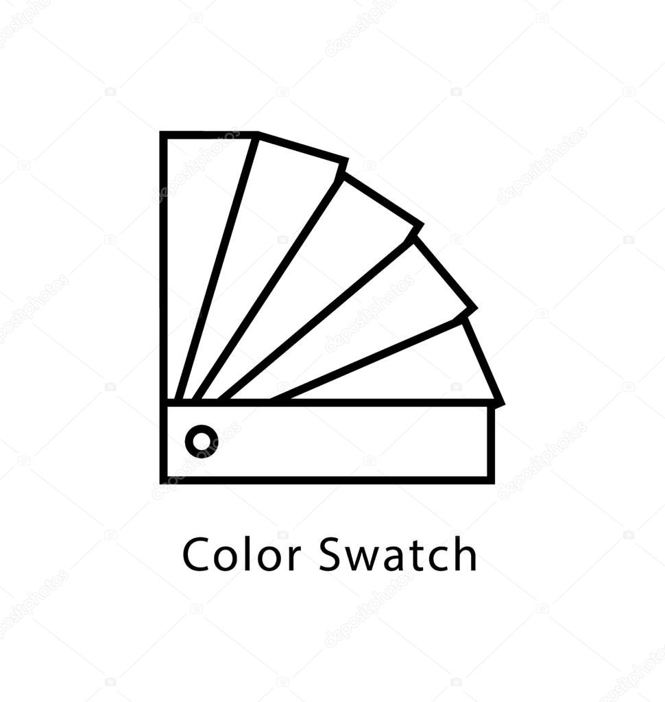 Color Swatch Vector Line Icon